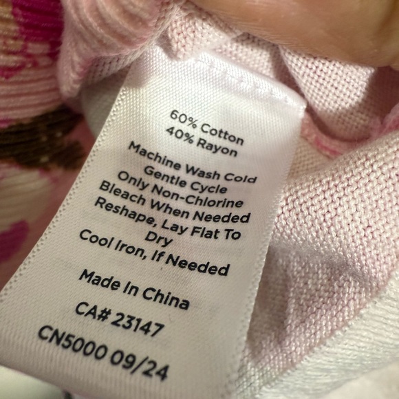 Talbots Pink Floral Sweater - Picture 4 of 5
